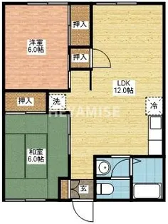 上小島ハイツ【2階】の間取り