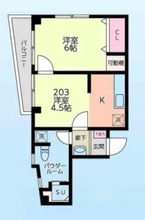 コントレールセンジュベース【2階】の間取り