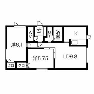ラ・フェール・ナナ【3階】の間取り