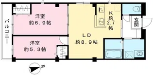 チェリッシュ【3階】の間取り