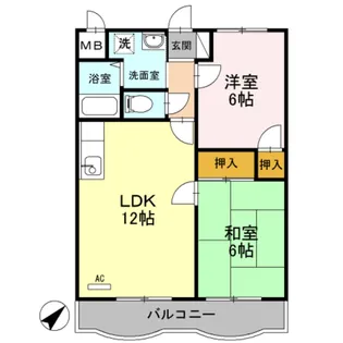 サンパティーク桜木III【2階】の間取り