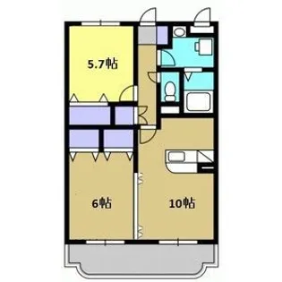 ミレニアムマンション【1階】の間取り