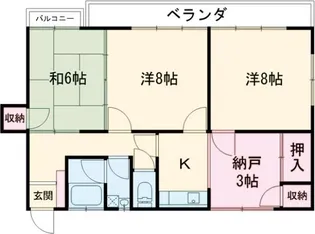 ピーヌスセカンド【2階】の間取り
