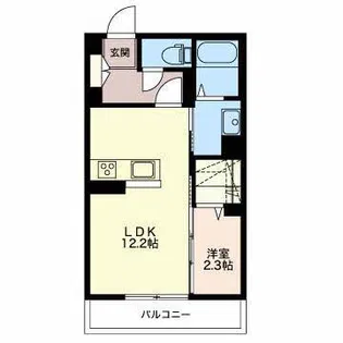 カルチェ・ジュネ【1階】の間取り