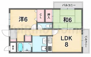 プリマヴェーラ夙川【3階】の間取り