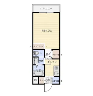 コーポコスモス【4階】の間取り