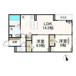 D-PRECIOUS武蔵野【1階】の間取り