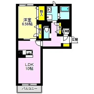 グラティア上中居【1階】の間取り