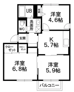 プリマベーラB【2階】の間取り