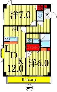 エスポワール篠崎【2階】の間取り