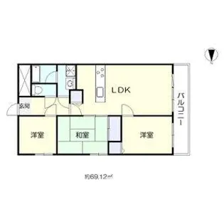 フローラーなかじま【8階】の間取り