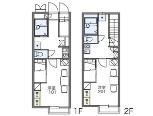 レオパレスソフィア【2階】の間取り
