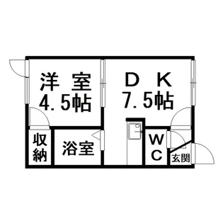 リバーサイド北都【1階】の間取り