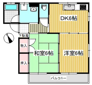 メゾン水主町【1階】の間取り
