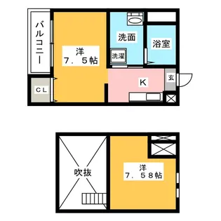 メリュート【1階】の間取り