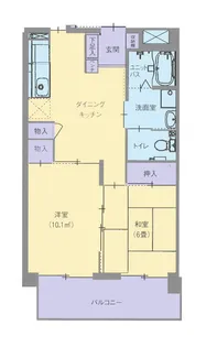 マロニエハイツ陽北B棟【2階】の間取り