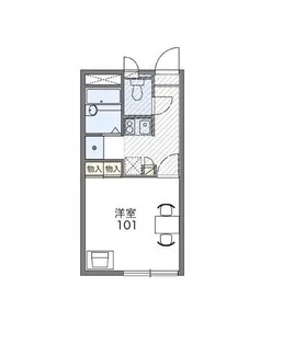 レオパレスリバーサイド竹田【1階】の間取り