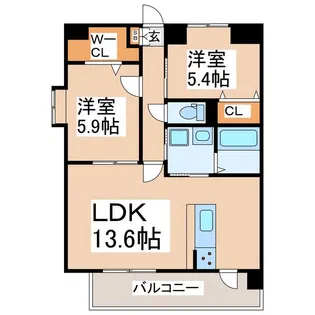 グレイスピアII【5階】の間取り