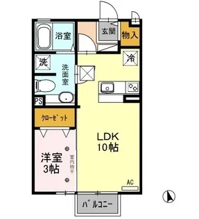 グランソシエ B【1階】の間取り