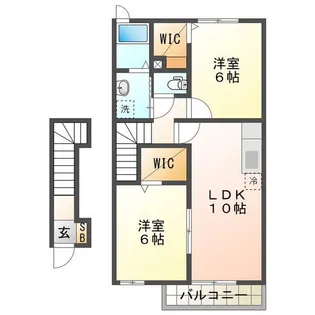 メゾン・フレーシュ B棟【2階】の間取り