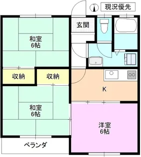 櫻澤ハイツ【2階】の間取り