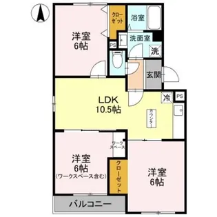 プレザント花田【3階】の間取り