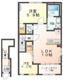 クロシェット【2階】の間取り