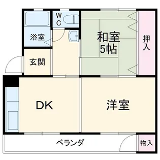 東橋本コーポラス1号棟【2階】の間取り