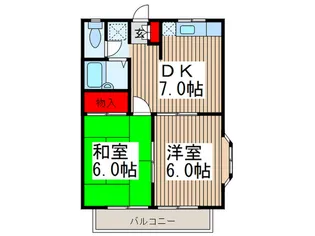 コ-ポフラワ- A棟【2階】の間取り