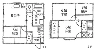 広島県福山市野上町2【一戸建】の間取り
