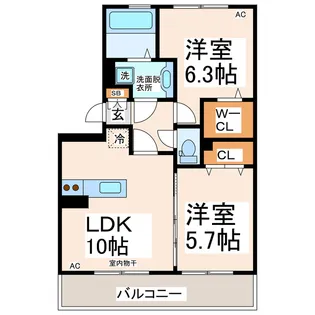 さくらめんと【2階】の間取り