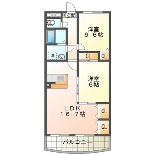 マッシモグローリア【4階】の間取り