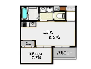 ALEGRIA道明寺II【1階】の間取り