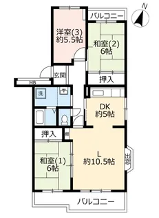 URつくば・松代三丁目【3階】の間取り