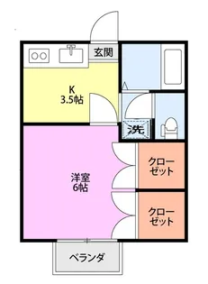 クレールタカハシ【1階】の間取り