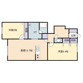 なよろマンション2【1階】の間取り