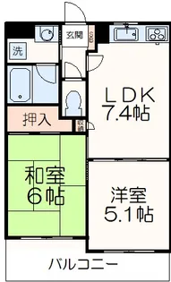 エクレール多摩永山【4階】の間取り