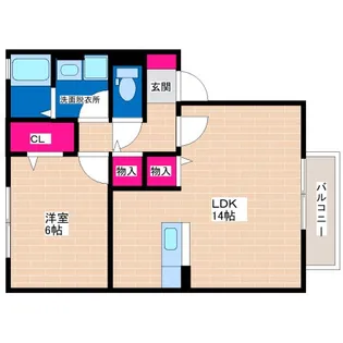 エクセル平野【1階】の間取り