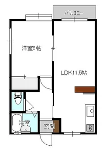 新潟県新潟市中央区出来島2【アパート】の間取り