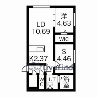 2LDKの間取り画像