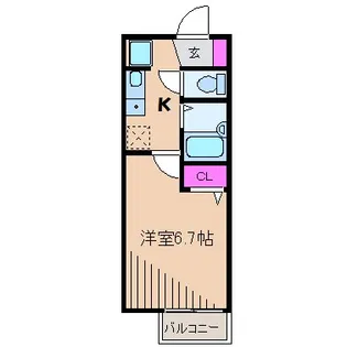 神奈川県川崎市中原区木月4【アパート】の間取り