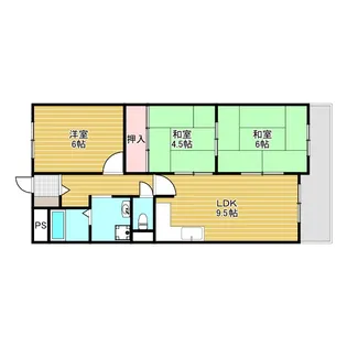バアダントフラッツ【4階】の間取り