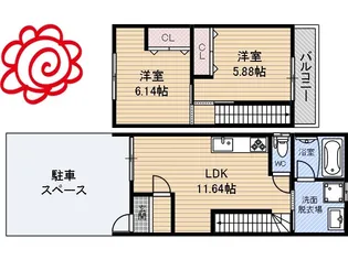 大阪府大阪市鶴見区放出東1【一戸建】の間取り