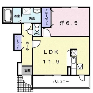 アルコバレーノ【1階】の間取り