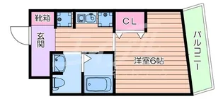 カステル・ルーク千里星ヶ丘【2階】の間取り
