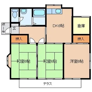 宮城県多賀城市山王字山王二区【一戸建】の間取り