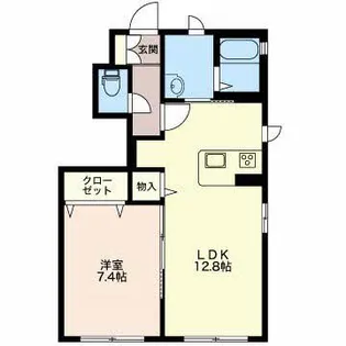 新潟県長岡市長倉3【アパート】の間取り