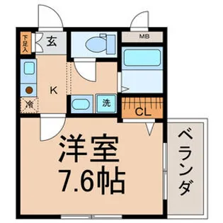 プティリヴィエール【2階】の間取り