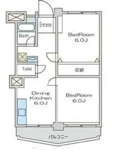 マンションニュー恵比寿【6階】の間取り