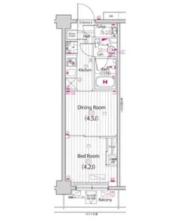 ガーラ・ヴィスタ元住吉【7階】の間取り
